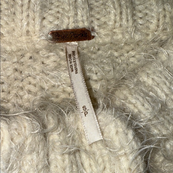 Free People Cream Fuzzy Cardigan, Small - Like New - Picture 3 of 8